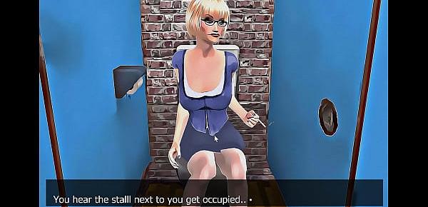  Teachuh Tiddies BBC gloryhole handjob scene from the game